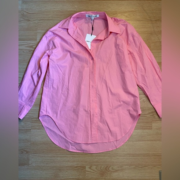 Grey Lab Oversized Collared Shirt Size Small NWT - Picture 5 of 5